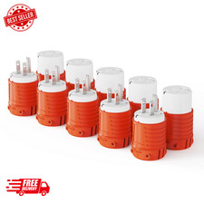 Extension Cord Ends Male and Female, Plug  Connector Set, 3 Prong, 15Amp, 12...