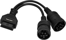 OBD 6pin 9pin Cable for Truck 6 9pin to OBD2 16pin Adapter Style: Truck 6 9pin