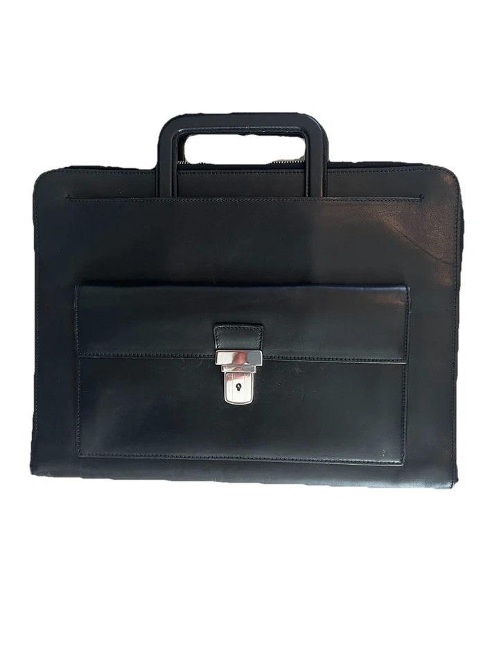 YSL Yves Saint Laurent Bolso de Negocios Maletín Negro De Colección con Asas Foto 2 de 4