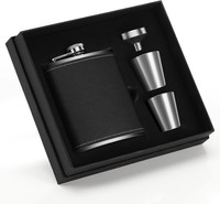 Flachmann Edelstahl 8Oz/230 Ml Tragbar Mini Flachmann, Mit Zwei Kleinen