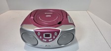 Sylvania SRCD243M Pink Portable CD Player AM/FM Radio Boombox Tested Works