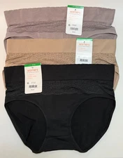 NWT 3 Warner's No Pinching No Problems Hipster Panties RU3231P Assorted Size 7/L