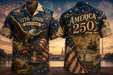 America 250 Hawaiian Shirt 1776-2026 Patrioti...