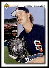 1992 Upper Deck Jeremy Hernandez Rookie San Diego Padres #42