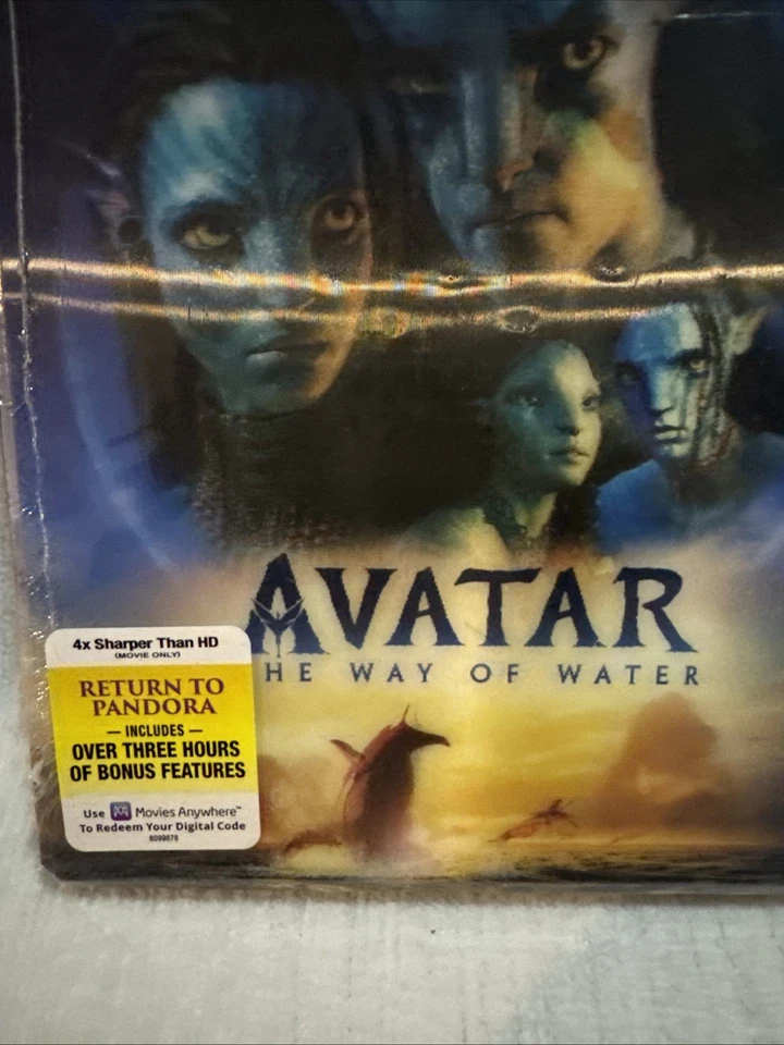 AVATAR THE WAY OF WATER 4K Ultra HD + Blu-Ray + Digital LENTICULAR Slipcover New - Image 2 of 4