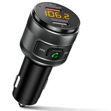 Bluetooth 5.3 FM Transmitter for Car, 3.0 Wireless Bluetooth FM Radio Adapter...