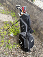 Callaway Stand Golf Bag 4-Way Dividers Fits 14 Clubs Black Grey White