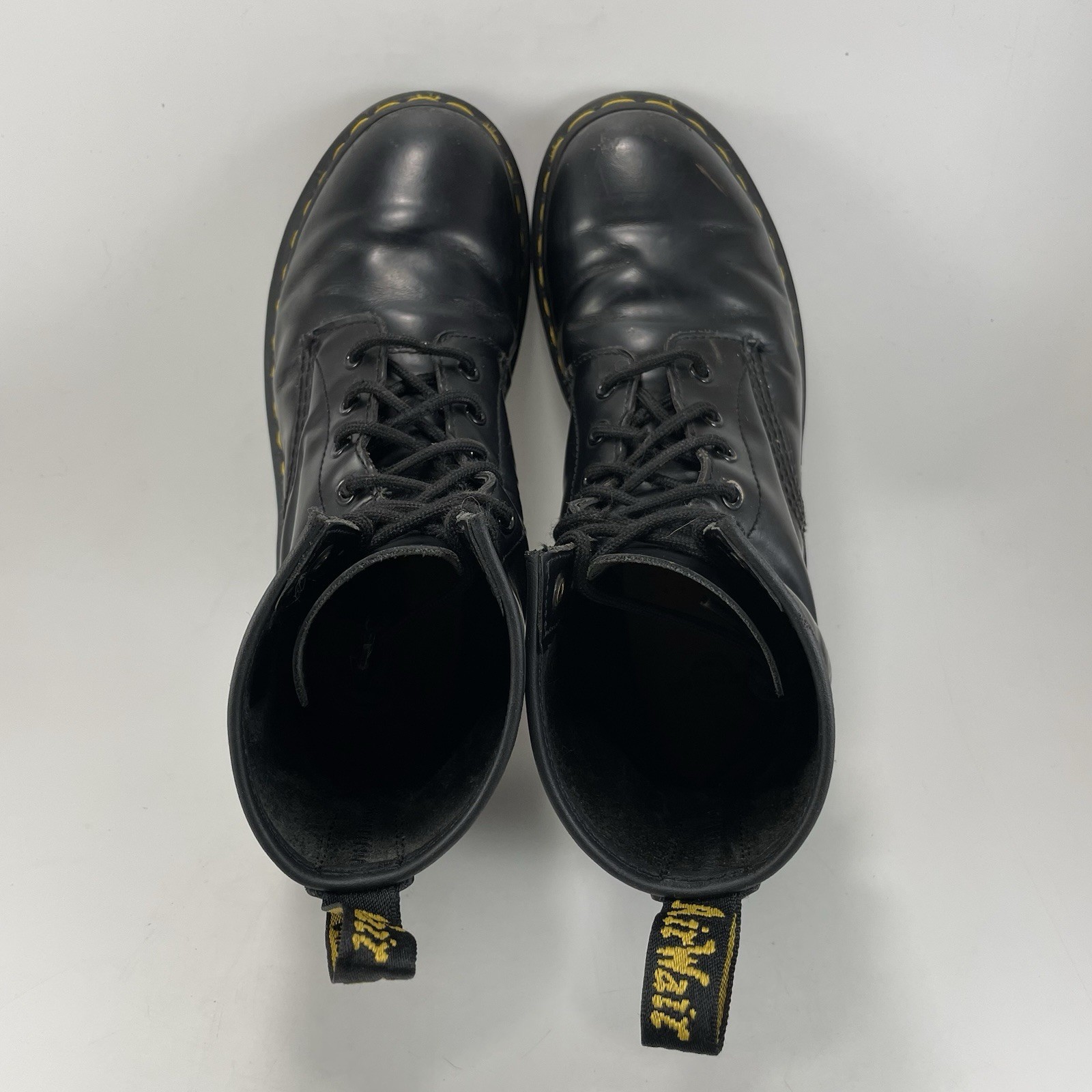 Dr. Martens Doc 1460 Combat Boots Womens Size 8 Black Leather Lace Up 8-Eye thumbnail 6