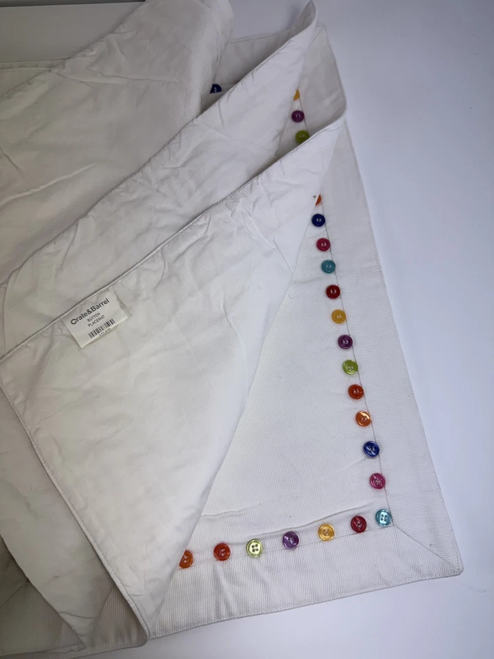 Crate & Barrel Buttons Placemats - Set of 4 - Image 4 of 4