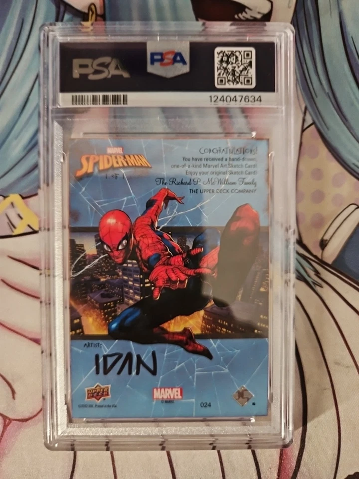Tarjeta de boceto de artista 2024 Upper Deck Spider-Man Idan Knafo 1/1 Venom Foto 2 de 3
