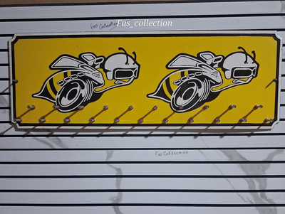 Super Bee Porcelain Enamel  Key Holder Sign