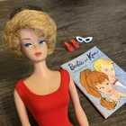 Vintage 850 Blonde Bubble Cut Barbie Doll W Swimsuit & Shoes - 1962 Original