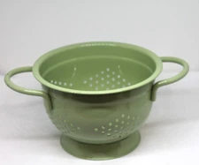 Green Colander 6.5” Circumference No Brand  Great For Fall Decor