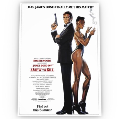 A View to a Kill James Bond 007 Filmposter Satin Archiv Atemberaubend A1 A2 A3