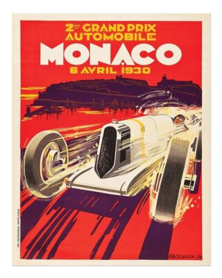 Monaco Grand Prix 1930 Poster - F1 Racing Car Wall Art - 12X16/16X20/18X24/24X36