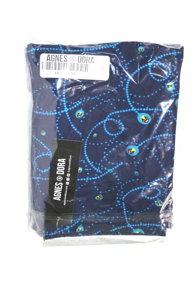 Женские мягкие эластичные леггинсы Agnes Dora синие в горошек маленькие средние - Изображение 2 из 4