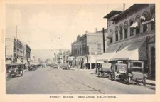 Redlands California Street Scene Vintage Postcard AA27718