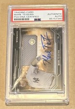 MARK TEIXEIRA 2015 TOPPS STRATA GAME USED JERSEY+CERTIFIED AUTOGRAPH PSA/DNA