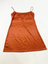 Elie Tahari Slip Dress Women’s 10 Rust Orange Short Missing Size Tag