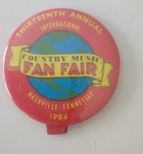 Vintage Pin Button Country Music  Fan Fair 13th International Nashville 1984