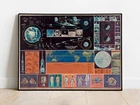 1969 NASA Apollo Initial Lunar Moon Landing Mission Art Poster Print Wall Decor