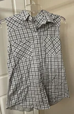 SUPPLY & DEMAND For JOYUS Sleeveless Button Down Shirt Top Size Small 979