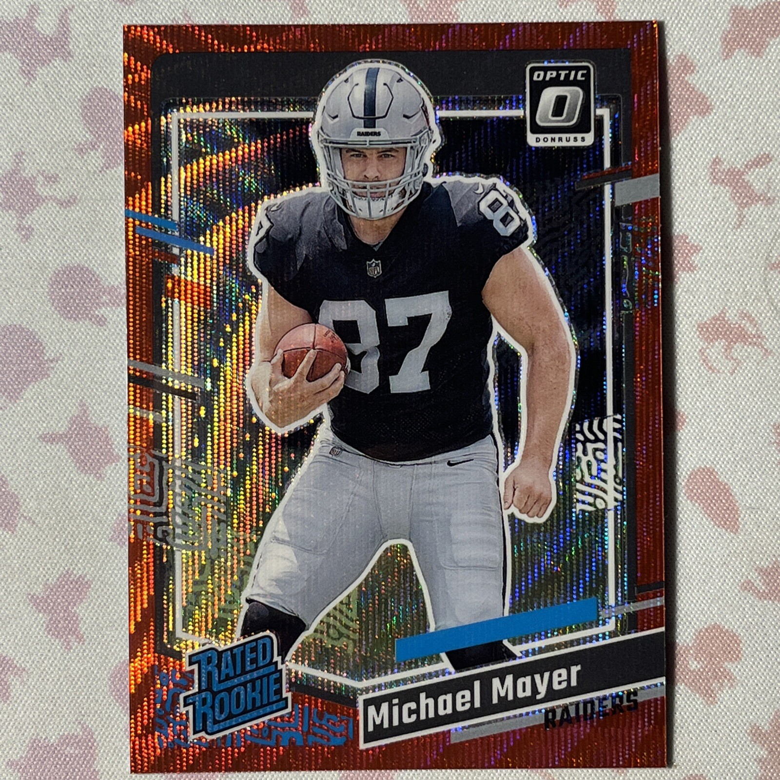 2023 Panini Donruss Michael Mayer #361 Optic Preview Red Wave Prizm Rookie