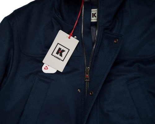 Kired by Kiton $3,945 Blue Cashmere Primaloft Parka Jacket Coat Slim (56 IT) XXL - Picture 4 of 10