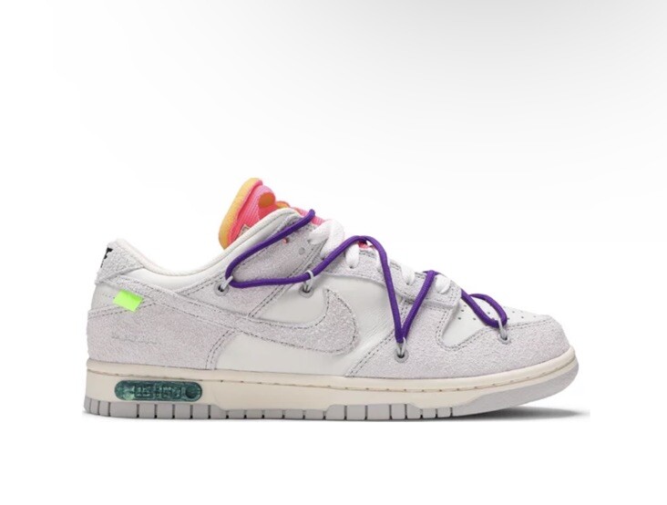 OFF WHITE X NIKE Sneaker Nike Dunk Low x Off White lotto 15 di 50 DJ0950 101 taglia 9 5 US senza scatola