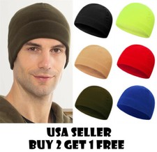 Military Polar Fleece Beanie Watch Skull Cap Cold Weather Warm Winter Hat Ski