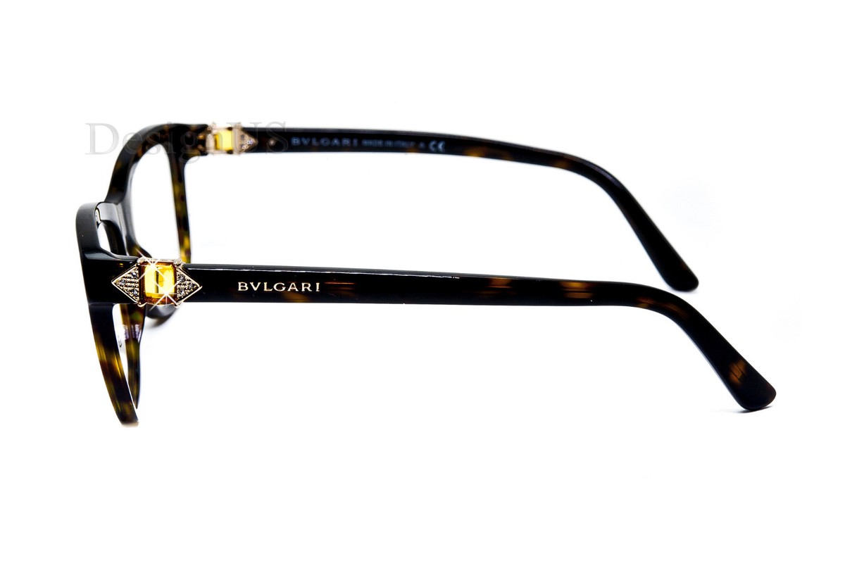 BVLGARI 4101-B 504 Stone Dark Tortoise 52/17/140 Eyeglasses  display picture 2