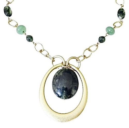 Lia Sophia Necklace Multi Color Beaded Silver Tone 46  display picture 2