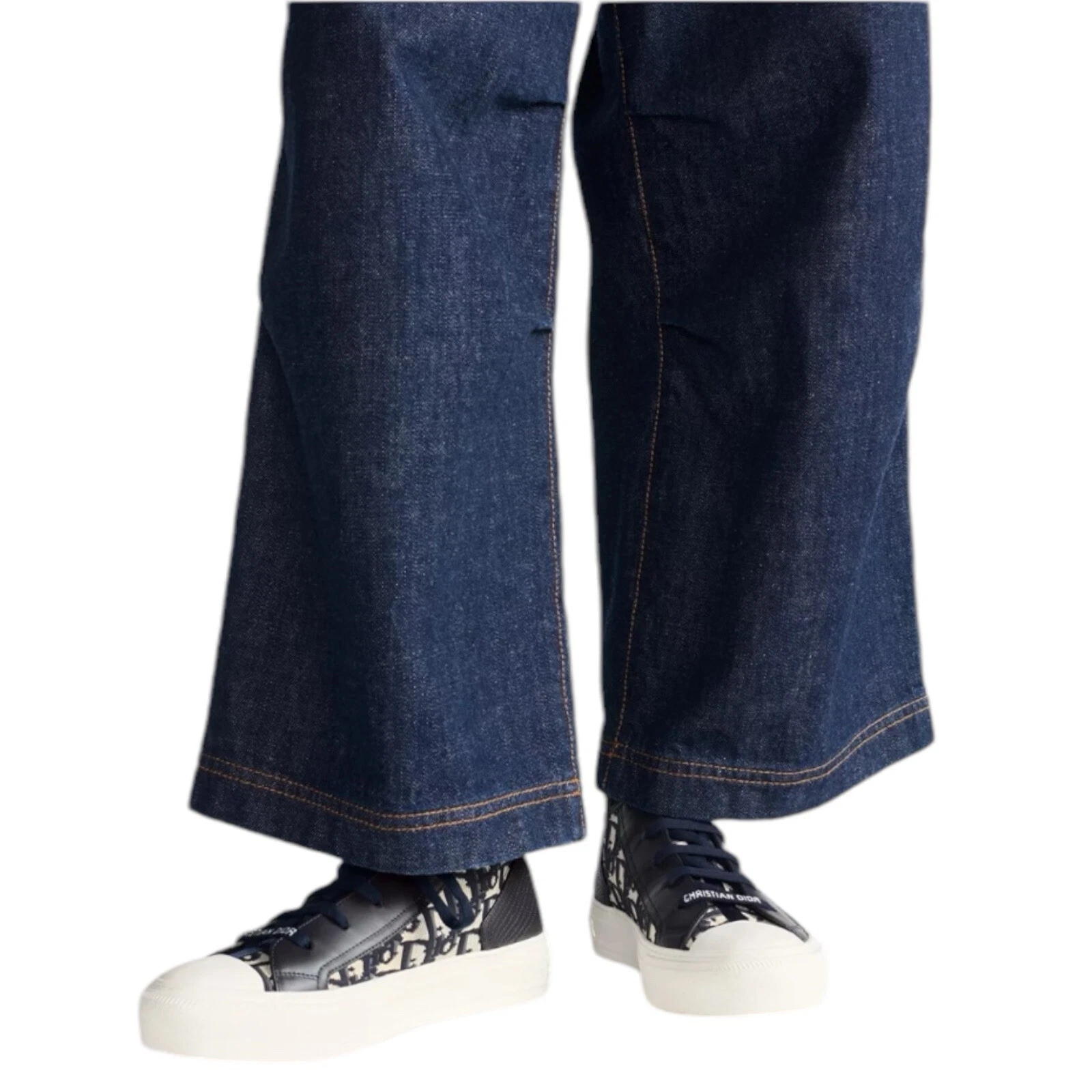 Baskets techniques Christian Dior Walk'n'Dior obliques bleu foncé femme taille 42