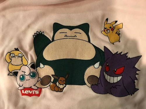 New Levi S X Pokemon Unisex Hoodies 25th Anniversary Pink Size Xs S M L Limited Ebay