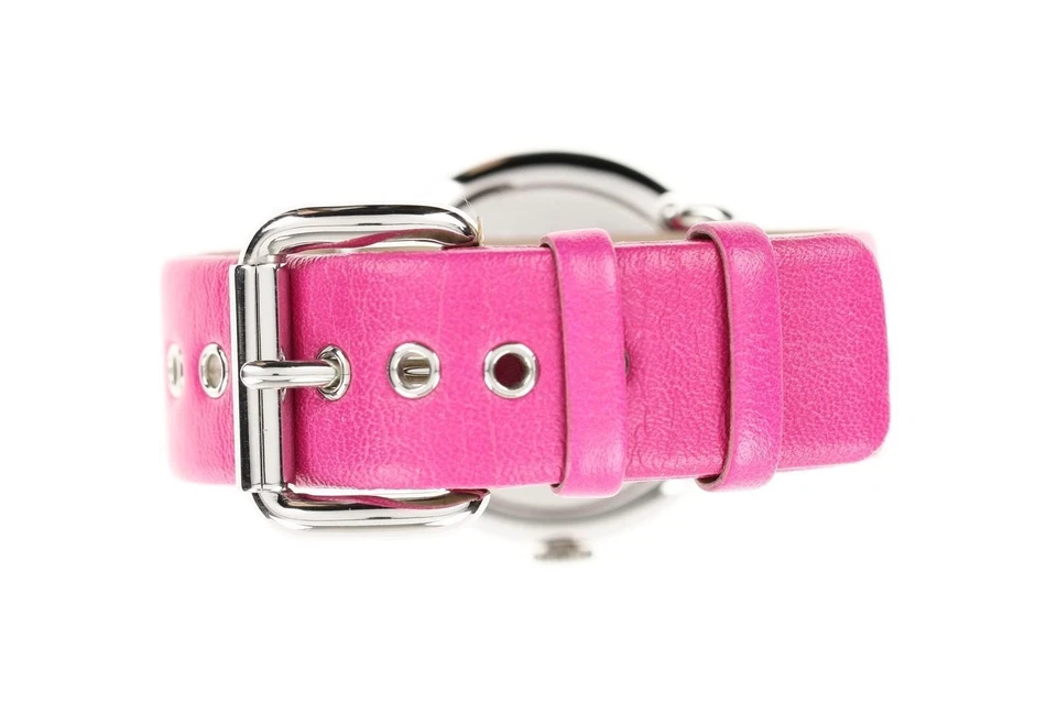 Marc by Marc Jacobs MBM1286 Ladies Watch Vivid Pink Leather Silver Amy 134554 - Image 4 of 4