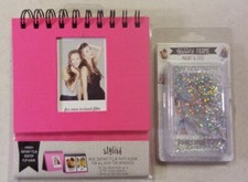 Mini Instant Film Photo Album Cover 36 Photo.  Glitter Frame Magnet  Easel
