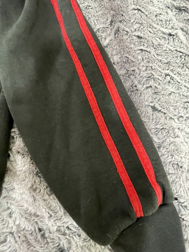 Manchester United Men's Size L Solid Black Jacket With Red Stripes and Logo - Picture 7 of 8