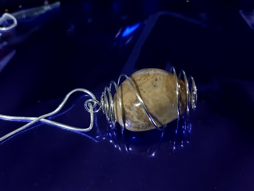 Collana con LEGNO FOSSILE cristalloterapia zen chakra minerali pietra pietre - Picture 5 of 7