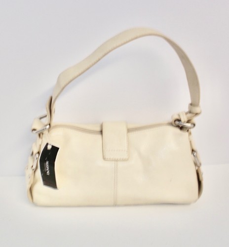 Bolso de mano Alfani de cuero marfil crema vainilla bolso de mano Napoli - Imagen 8 de 8