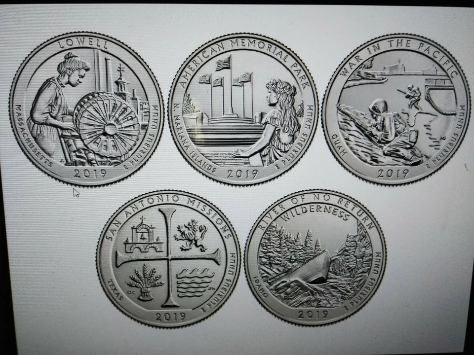 2019-2020 WEST POINT-W-  NATIONAL PARK QUARTERS- COMPLETE BU UNC SET-10 COINS - Image 4 of 4