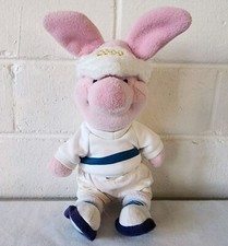Winnie The Pooh Tennis Piglet 2000 Olympics Vintage 9" Beanie Plush Toy Disney