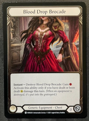 マジック：ザ・ギャザリング Blood Drop Brocade cf coldfoil Flesh and Blood FAB - Blood Drop Brocade - MON238 - Cold Foil