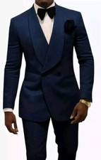 Men's 2 Piece Wedding Single Breasted Shawl Lapel Suits Tuxedo XL 42 