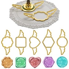 Newest Design 5 29P Metal Wax Seal Mold with Wing, Luxiv Gold Wax Seal Stamp ...