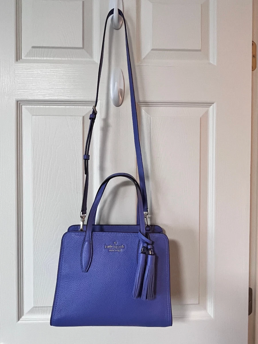Kate Spade Handbag Periwinkle Twilight Rowe Top Zip Tassel Satchel