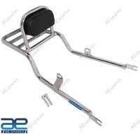 Hinten GepäCk TräGer Mit RüCkenlehne Chrom FüR Royal Enfield Meteor 350 Aes