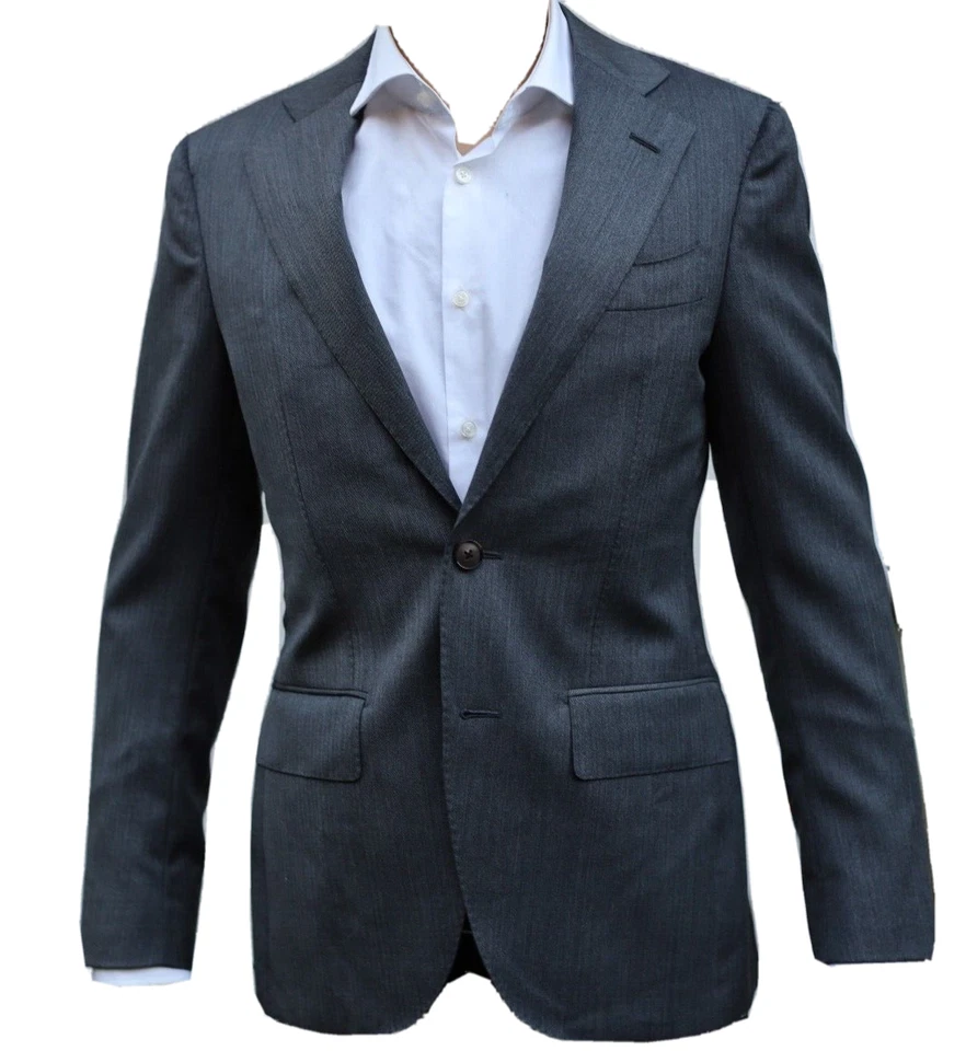 SuitSupply La Spalla - 42 (XS) slim fit - grau - feines Fischgrätmuster - NEU - Bild 1 von 4