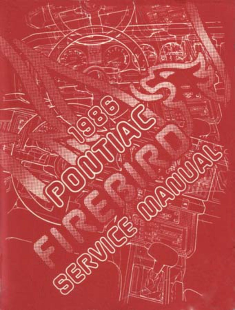 1986 Pontiac Firebird Trans Am Shop Service Repair Manual Engine