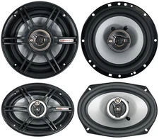 Pair Crunch CS693 6x9" 400w + Pair CS653 6.5" 300w Car Audio 3-Way Speakers