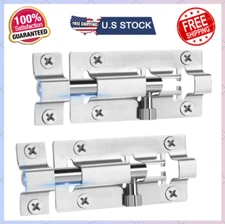 2 Pack 3 Inch Barrel Bolt Latch Slide Lock with 12 Screws for inside Door